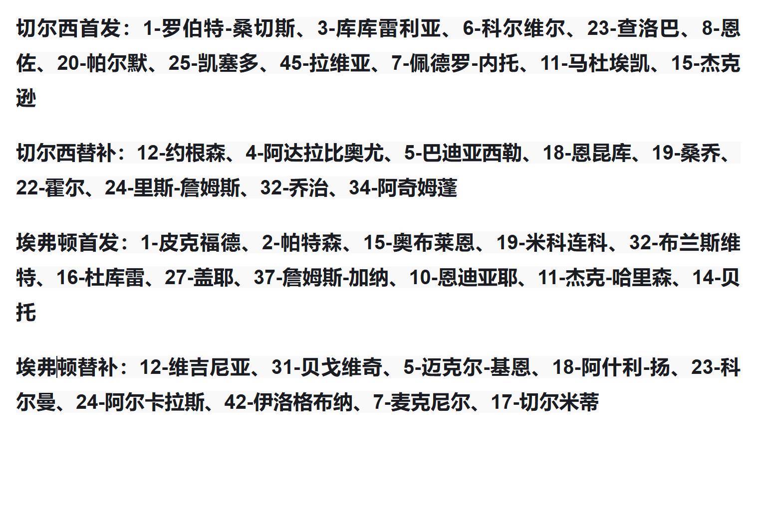 切尔西客场战平，仍保持积分榜前四位置